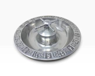 125 MetalWorksRouletteWheelChipDipServingTray