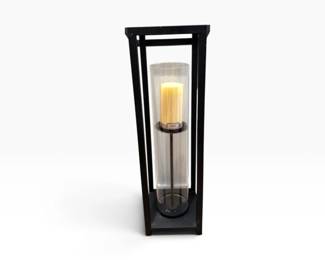 115 TallMetalGlassHurricaneLanternwPier1Candle