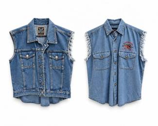 149 MensHarleyDavidsonSturgisBikeWeekDenimVests2Pc