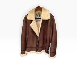 35 MorlandsEnglandGenuineSheepskinRAFAviatorJacketSizeL