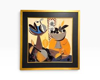 34 JamesCampbellStyleMCMAbstractStillLifeFishFramedPrint