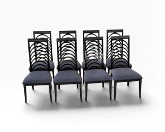 172 VintagePietroCostantiniforElloBlackDiningChairsItaly
