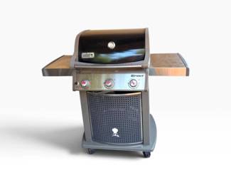27 WeberSpirit3BurnerGasBBQGrillwCoverSideShelves