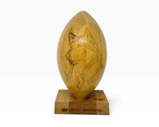 160 UniversityofWashingtonHuskiesEngravedWoodFootballSculpture