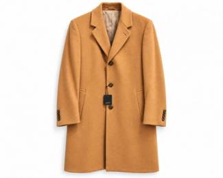 143 JohnWNordstromCamelOvercoatSize42RNewwTags