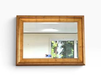 177 LargeBeveledWallMirrorwGoldToneWoodFrame