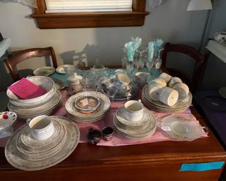Beautiful china with serving pieces