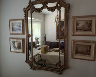 Lovely antique mirror and pictures