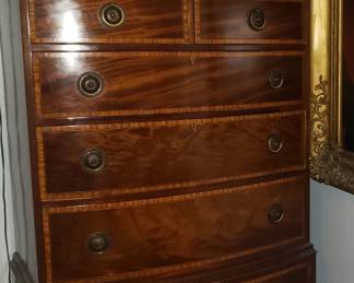 Fabulous Flame Mahagony Chest on Chest ca 1900