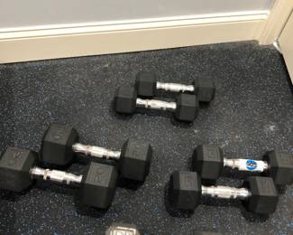 12lb, 15lb, and 20lb pairs of handweights
