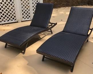 Pair of high-end outdoor chaise lounge chairs