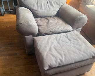 OVERSIZED CHAIR AND OTTOMAN
