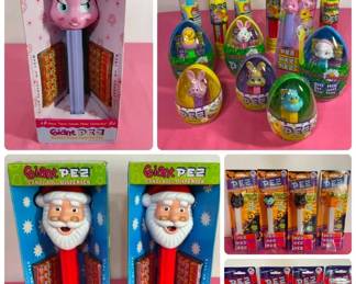 Various Holiday Giant And Regular PEZ Dispensers Large Lot