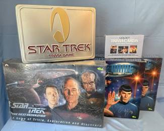 Star Trek Trivia Game Collection including one with unidentified autograph