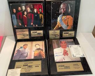 Star Trek The Next Generation Signed And Numbered Plaques