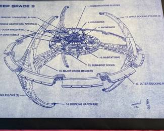 Set Of 9 Star Trek Blue Prints