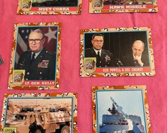 Desert Storm, Harley Davidson, Cars,Top Pilot And Fire Engine Collectible Cards