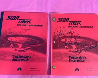 Star Trek The Next Generation Signed Yesterdays Enterprise, Will Wheaton, Eric Stillwell