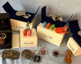 Star Trek 1998 Valdawn Watch, Medals, Belt Buckles, Pewter Miniatures, Pencil Erasers, Keychains