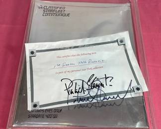 Patrick Stewart Signed First Season TNG Press Kit
