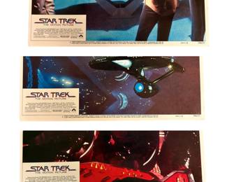 Set of Three 1979 vintage lobby cards from Star Trek The Motion Picture