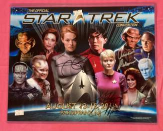 Star Trek 2010 NJ Convention Signed Cast Small Poster