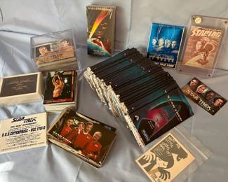 Star Trek Assorted Series and Movie Trading Cards, Gold Cards