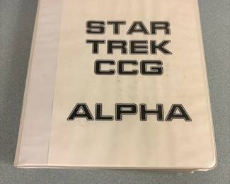 STAR TREK ALPHA GAMING CARDS in 3Ring Binder