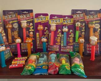 Vintage Garfield Pez Candy Dispensers Lot Chef, Goggles, Oden, Nermal  Arlene