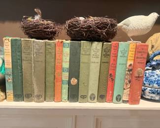 Alice Turner Curtis Little Maid historical series mixed clothbound book set
Condition: Fair
Assorted vintage Alice Turner Curtis 'Little Maid' series clothbound books with decorative spine art and varying colors, including clearly visible titles such as Little Maid of Massachusetts, Little Maid of Province Town, Little Maid of Bunker Hill, Little Maid of Fort Pitt, Little Maid of New Orleans, Little Maid of South Carolina, Little Maid of Vermont, Little Maid of Maryland, Little Maid of Virginia, Little Maid of Old Philadelphia, and Little Maid of Boston Town. Condition looks mixed, with edge wear, fading, rubbing, and some spine spotting; sold as a displayable reading/collectible group rather than fine copies.