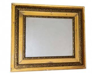 Ornate Gold Gilt Floral Picture Frame
Condition: Good
Single ornate rectangular gilt frame with carved floral/scroll borders and a wide gold outer molding. The opening is empty. Visible surface wear and age-related rubs are present, especially along edges and corners.