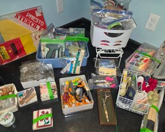 Hot glue guns, scissors, other supplies