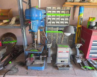 Drill press and grinder