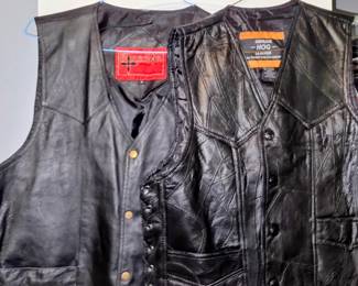 Leather vests (L and XL)
