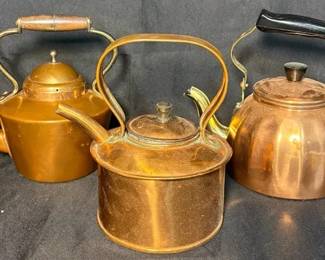Vintage Copper Tea Kettles