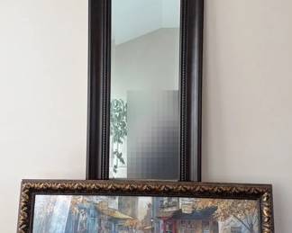 Kirkland Tall Wood Mirror And Fall Landscape