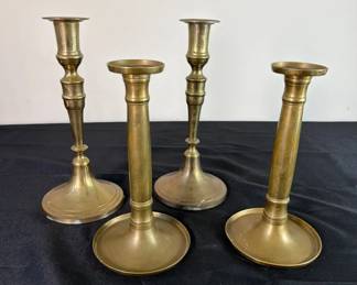 4 Brass Candlestick Holders