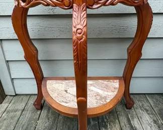 antiquestyle halfmoon console table