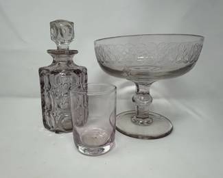 vintage purple or amethyst glassware