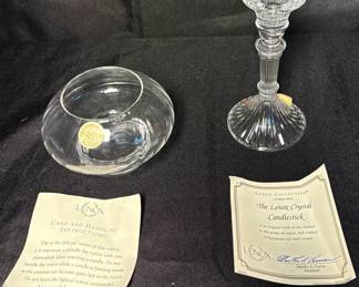 Lenox full lead crystal candlestick holder a Lenox full lead crystal Votive Holder Bowl