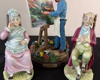 Vintage Kipper Mann Figurines, Thomas Kincade the Painter Of Light Figurine