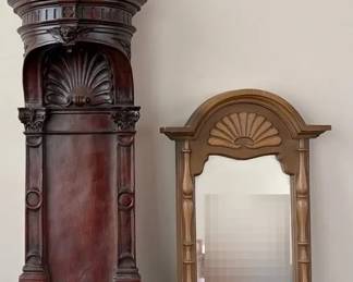 Vintage Wood Arched Wall Shelves