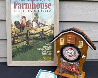 Allischalmers Cuckoo Clock And Farmhouse Wood Print