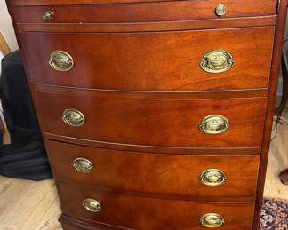 Mahogany Federalstyle Chest With Pull Out Writing Surface