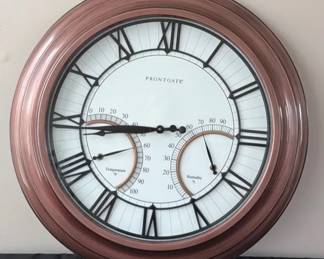 Frontgate Indoor Outdoor Metal Wall Clock 24 Diameter