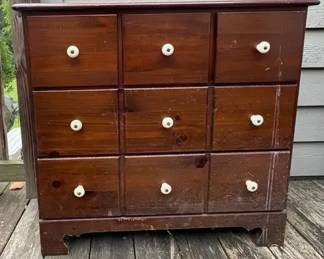 vintage pine apothecarystyle accent chest