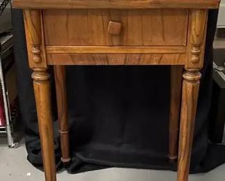antique wooden singledrawer work table or stand