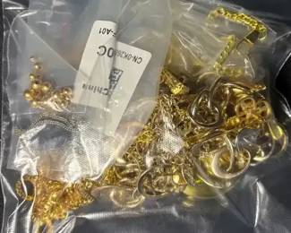 Gold Toned Jewelry Mystery Lot