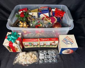 Mystery Lot Christmas Ornaments And Decor