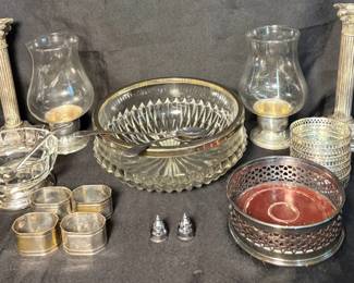 Vintage Silver Plated Dining Dining Table, Decor